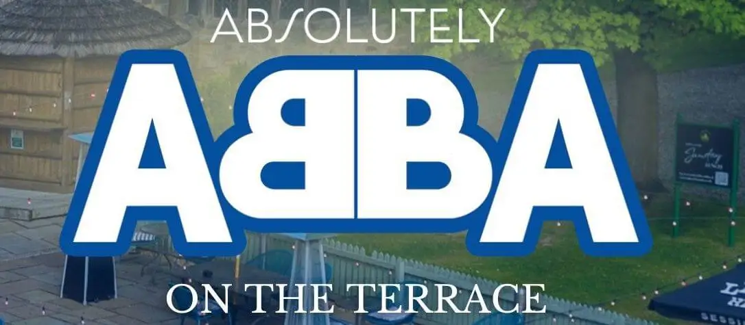 Social sharing card for ABBA tribute brings a Bank Holiday terrace party to Walworth Castle today