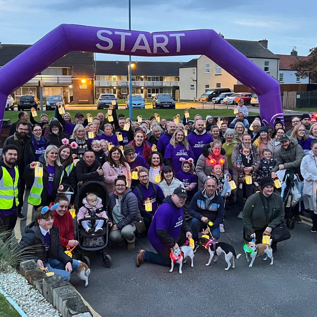 Social sharing card for Alice House Hospice brings lantern-lit Starlight Memory Stroll back to Seaton Carew