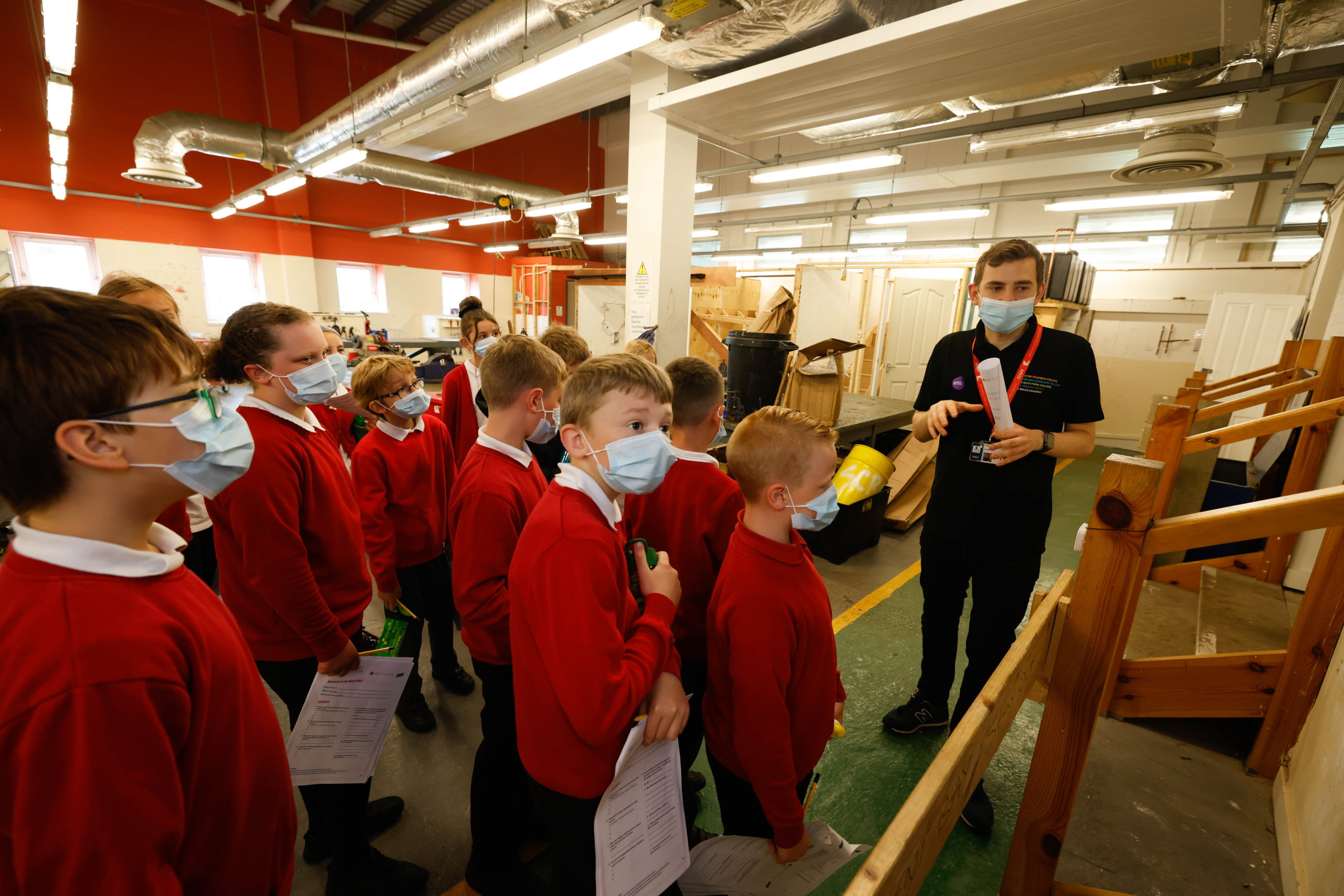 Social sharing card for Hundreds of primary pupils learn about college life in careers scheme