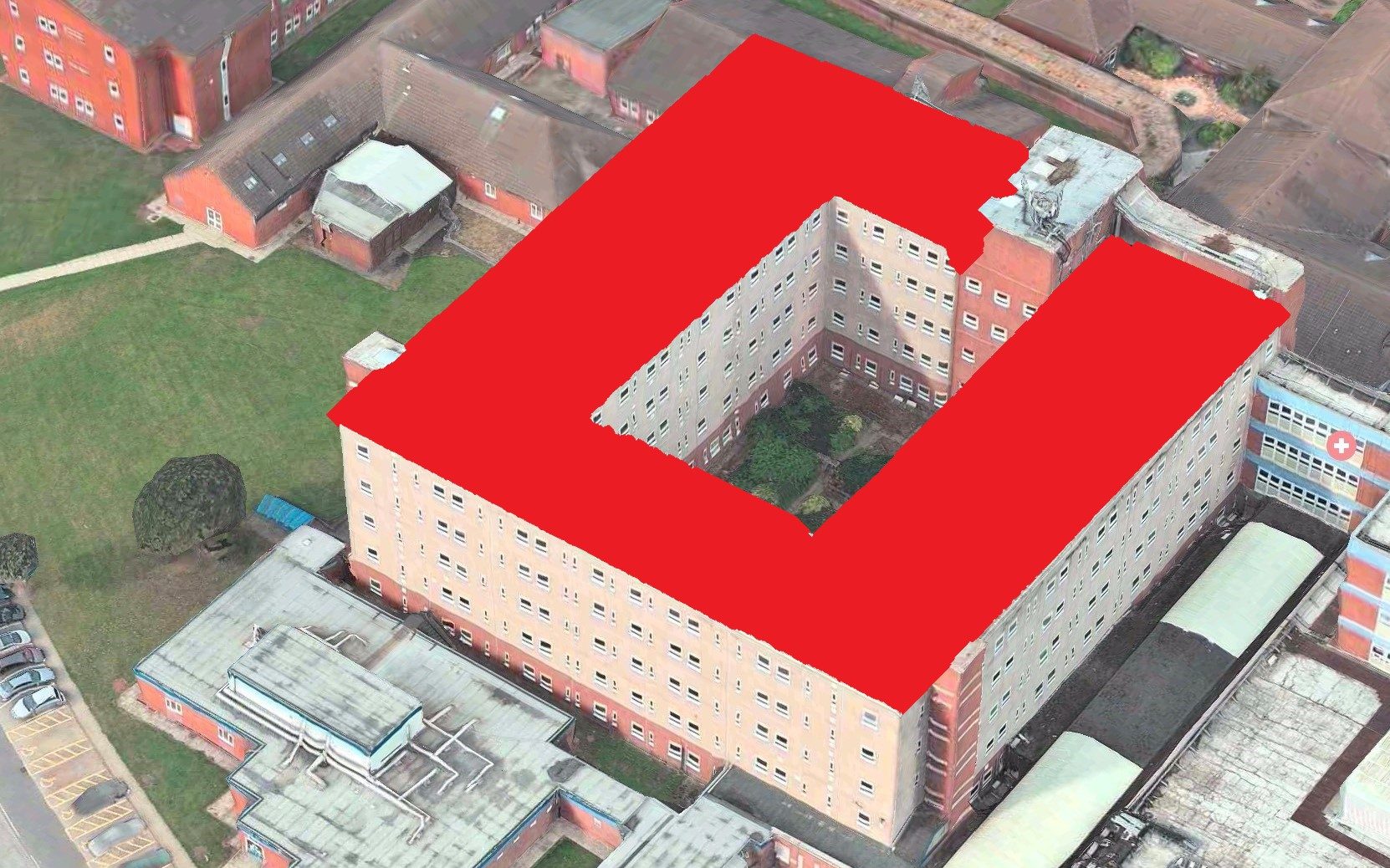 Social sharing card for £720,000 investment for University Hospital of Hartlepool’s new roof
