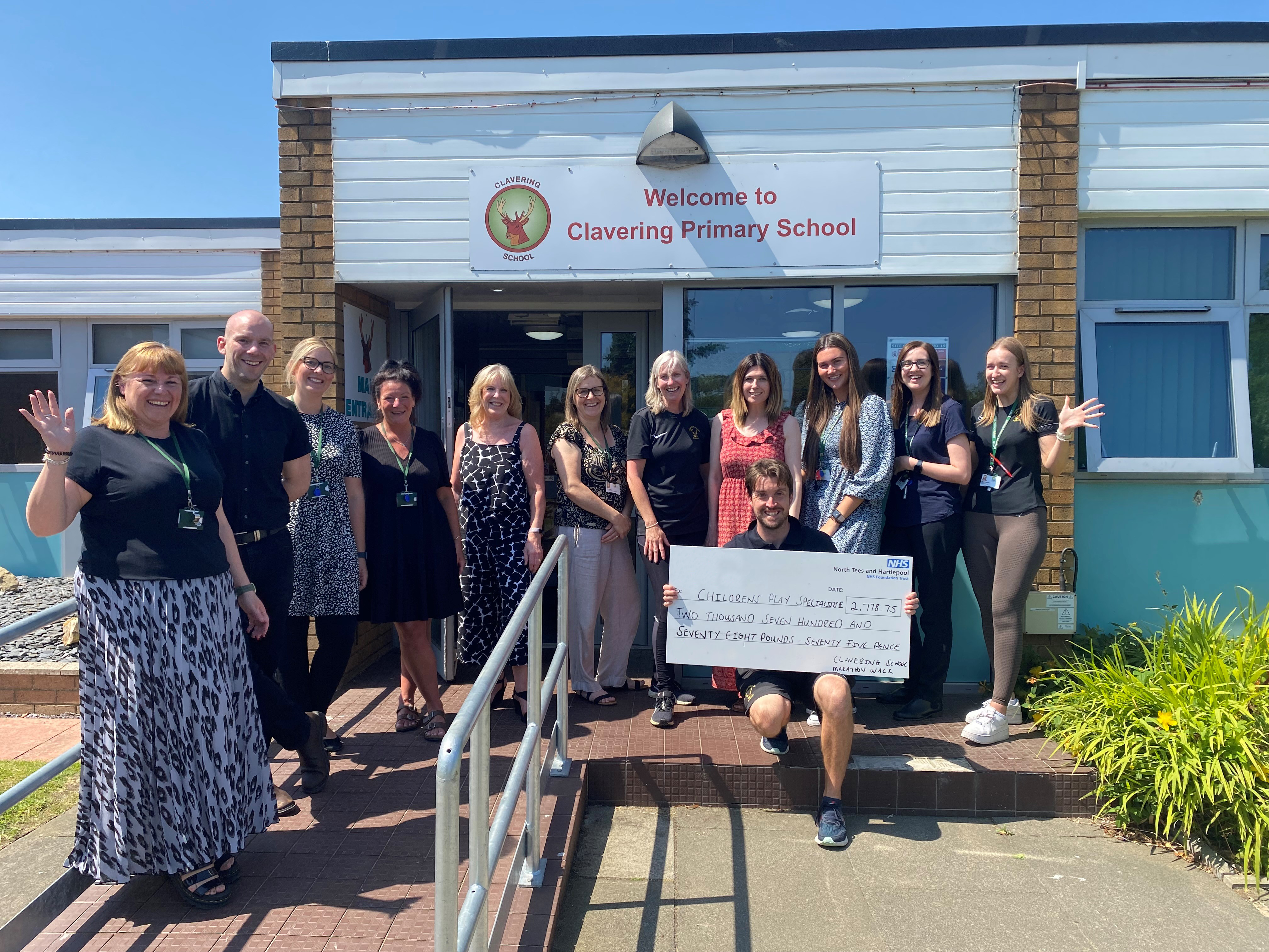 Social sharing card for Hartlepool teachers make donation for children in hospital
