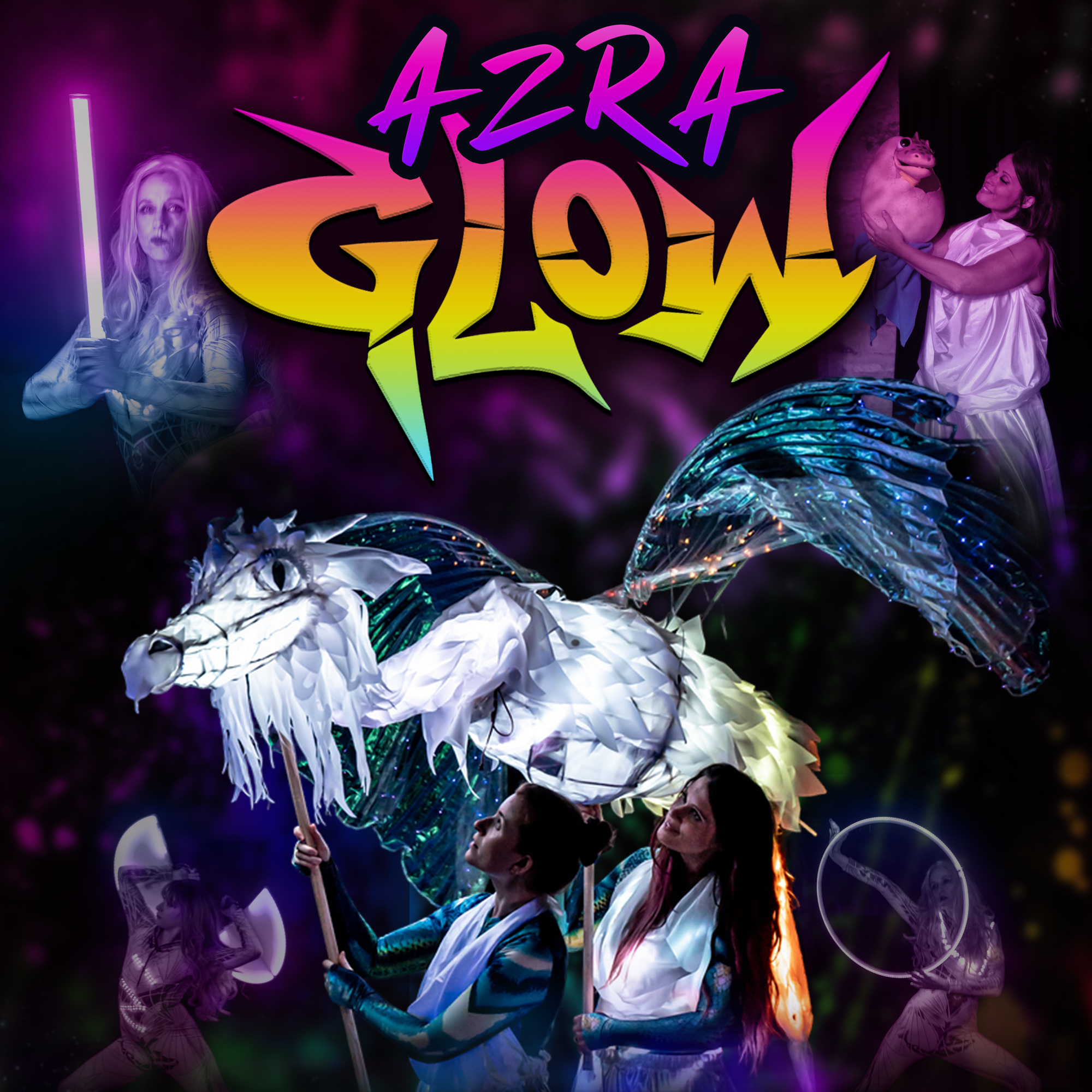 Social sharing card for Hartlepool’s sensory-friendly Azra Glow brings dragons, circus and dance to the Town Hall