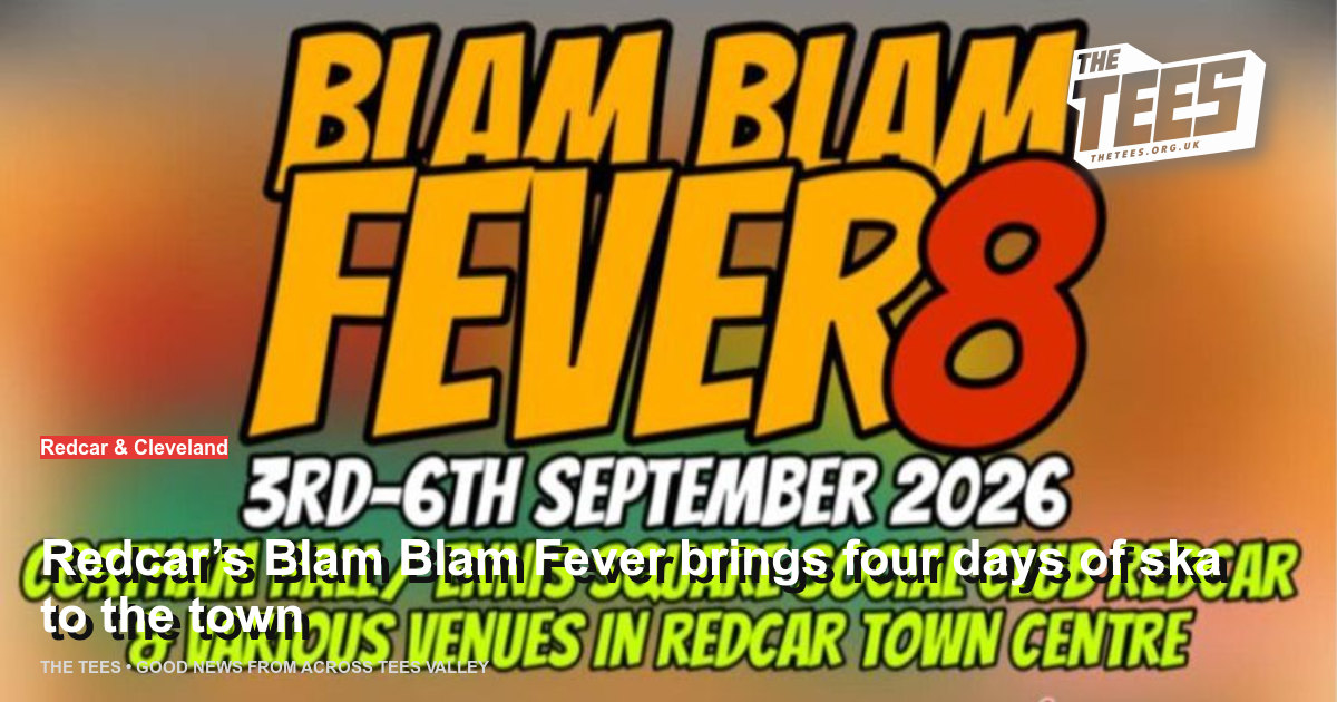Social sharing card for Redcar’s Blam Blam Fever brings four days of ska to the town