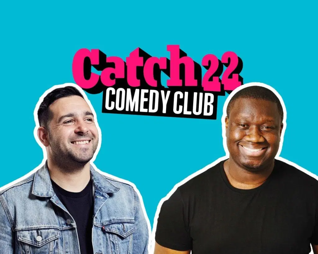 Social sharing card for Catch 22 brings a fresh comedy line-up to ARC Stockton this September