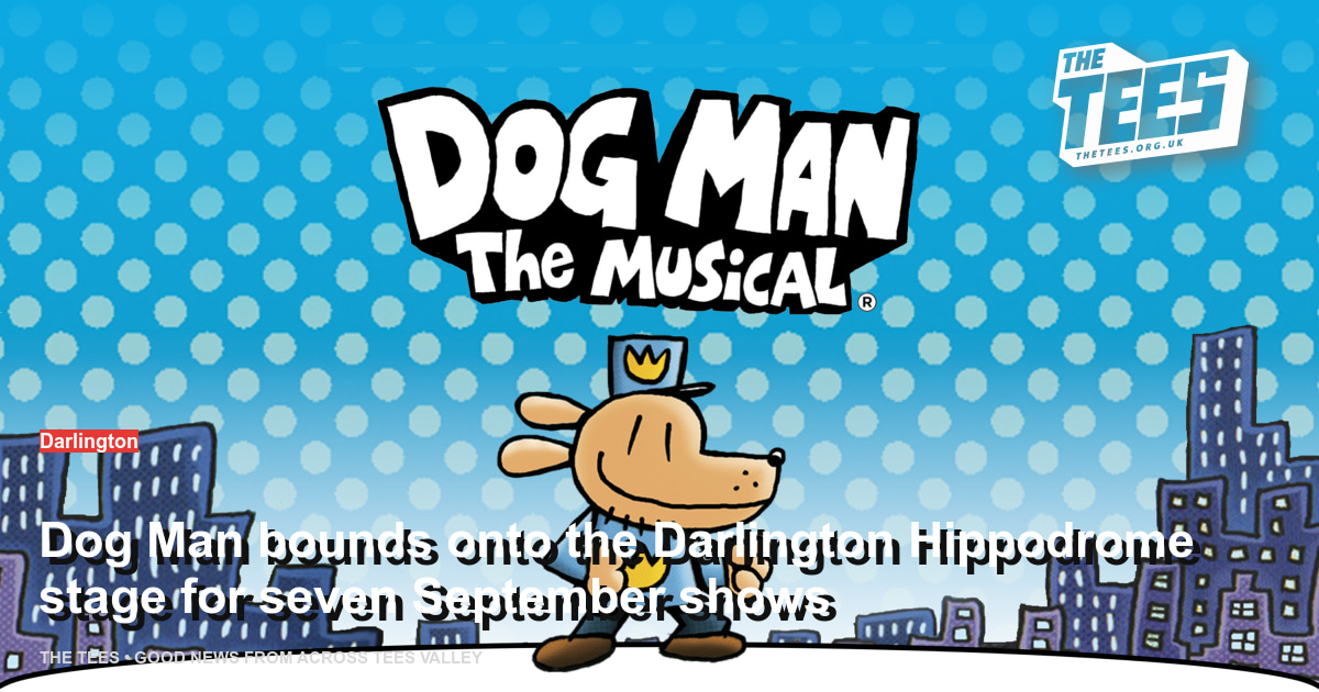 Social sharing card for Dog Man bounds onto the Darlington Hippodrome stage for seven September shows