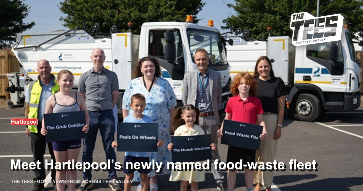 Social sharing card for Meet Hartlepool’s newly named food-waste fleet