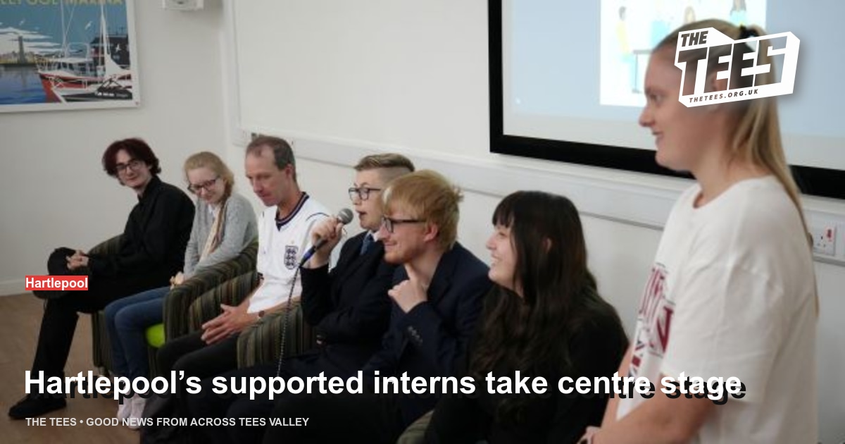 Social sharing card for Hartlepool’s supported interns take centre stage