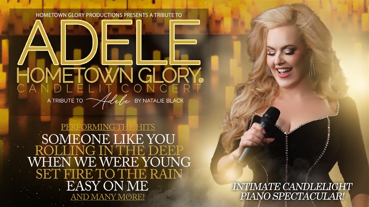 Social sharing card for Candlelit Adele tribute brings live piano and vocals to Middlesbrough Theatre
