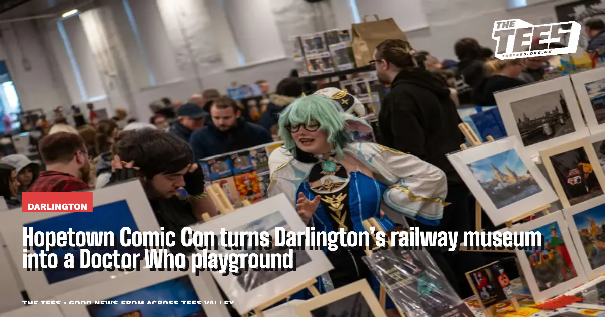 Social sharing card for Hopetown Comic Con turns Darlington’s railway museum into a Doctor Who playground