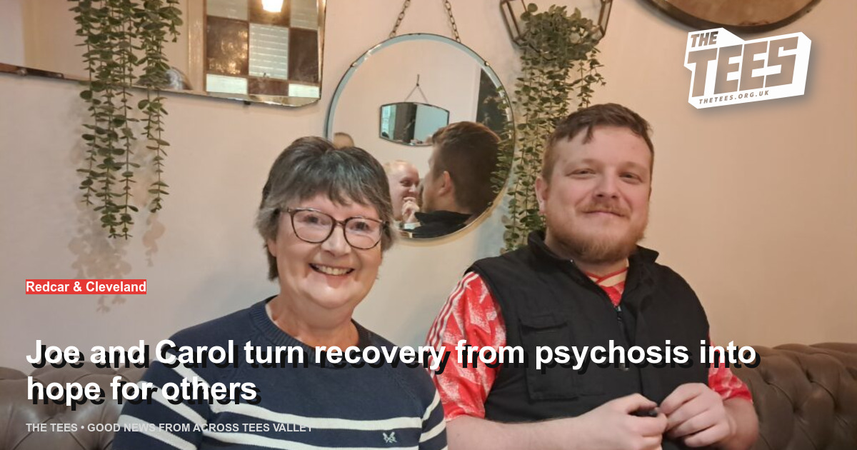 Social sharing card for Joe and Carol turn recovery from psychosis into hope for others