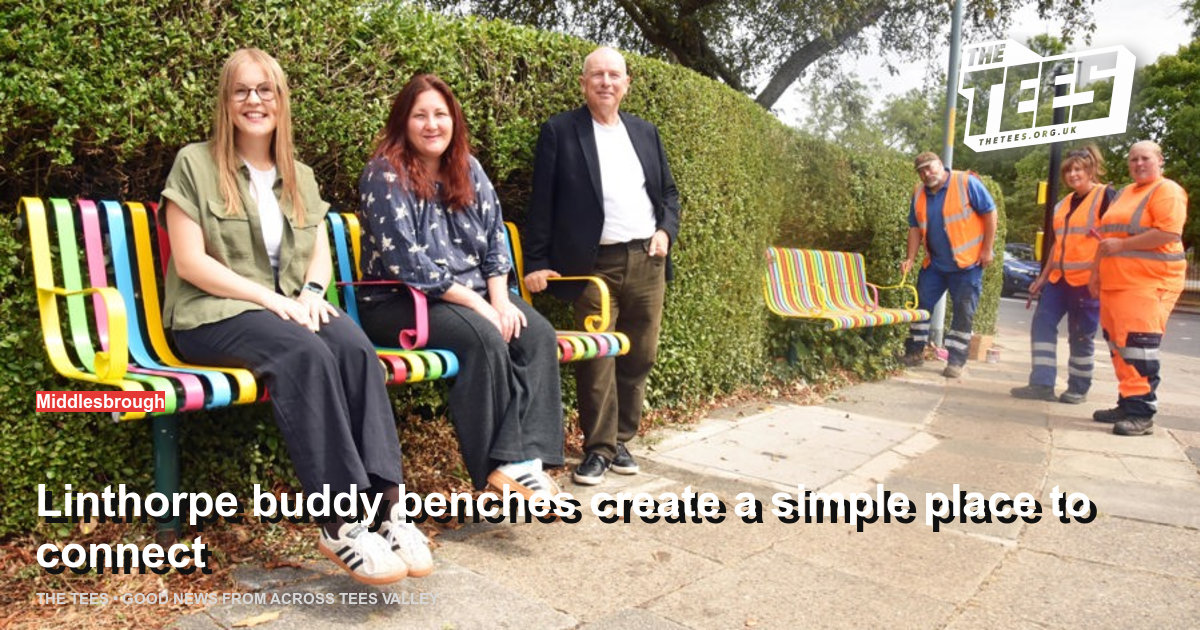 Social sharing card for Linthorpe buddy benches create a simple place to connect