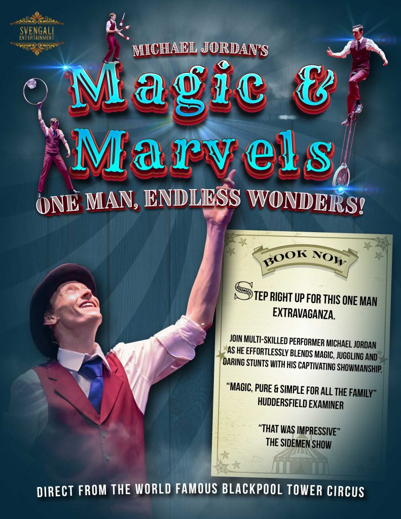 Social sharing card for Magic and circus skills take over Hartlepool Town Hall for a family Sunday show