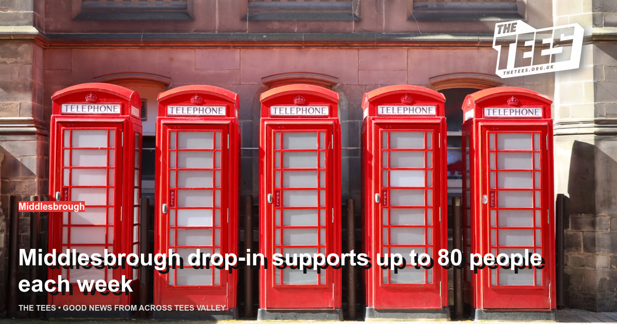 Social sharing card for Middlesbrough drop-in supports up to 80 people each week