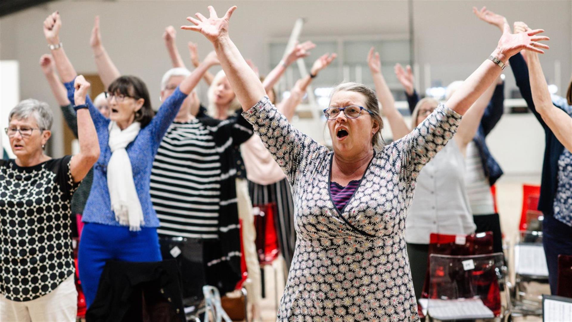 Social sharing card for Middlesbrough Town Hall’s community choir returns for an autumn of singing together