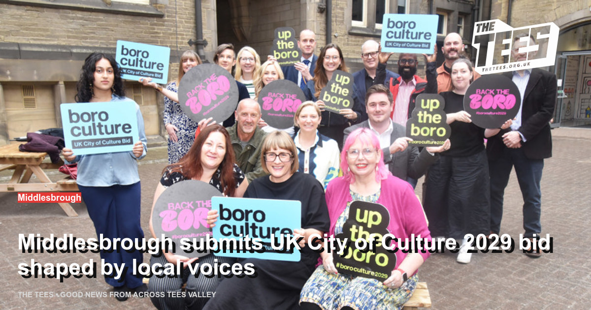 Social sharing card for Middlesbrough submits UK City of Culture 2029 bid shaped by local voices