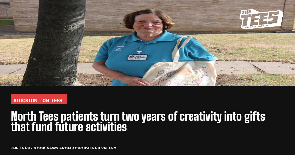 Social sharing card for North Tees patients turn two years of creativity into gifts that fund future activities