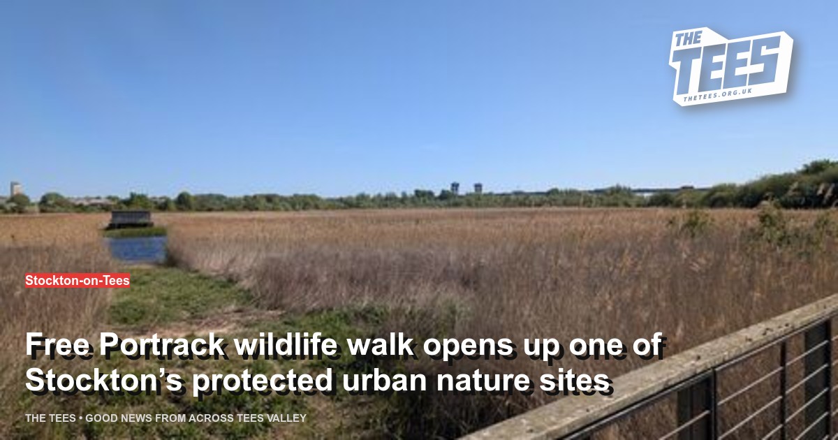 Social sharing card for Free Portrack wildlife walk opens up one of Stockton’s protected urban nature sites