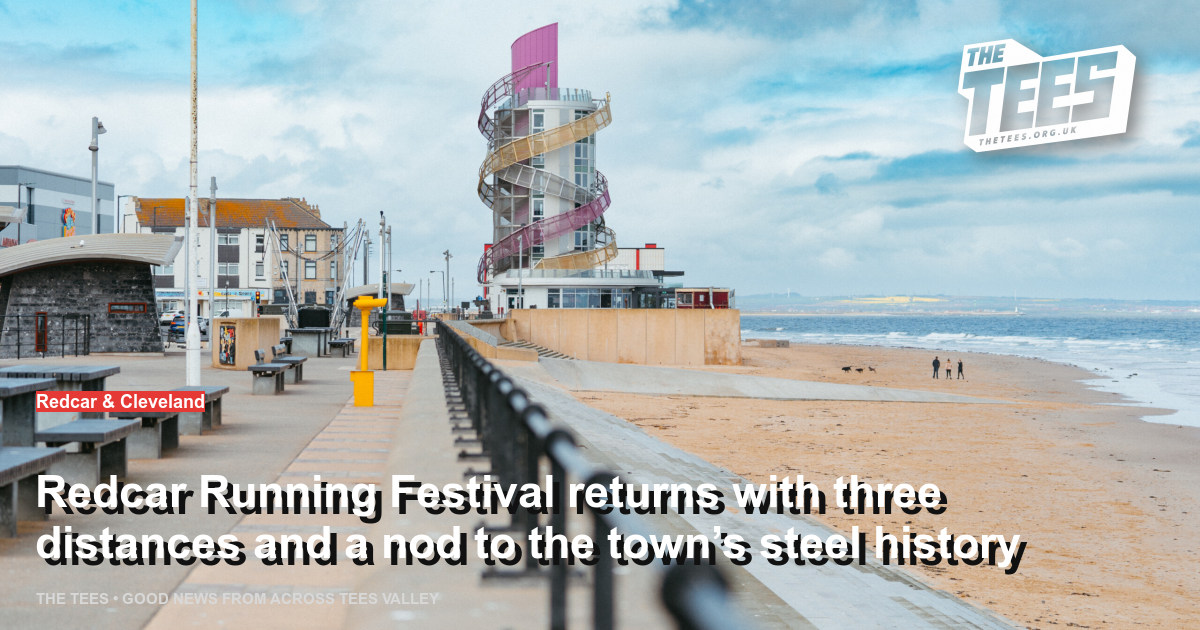 Social sharing card for Redcar Running Festival returns with three distances and a nod to the town’s steel history