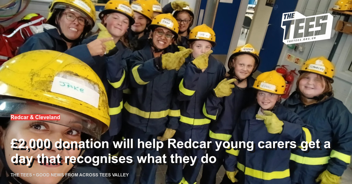 Social sharing card for £2,000 donation will help Redcar young carers get a day that recognises what they do