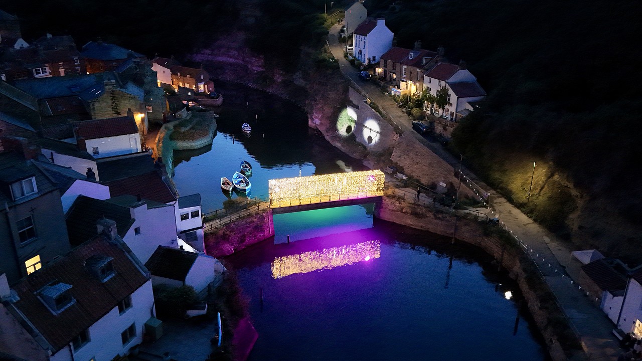 Social sharing card for Staithes turns into a village-wide gallery for free arts and heritage festival