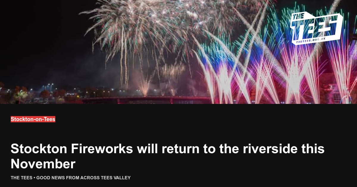 Social sharing card for Stockton Fireworks will return to the riverside this November