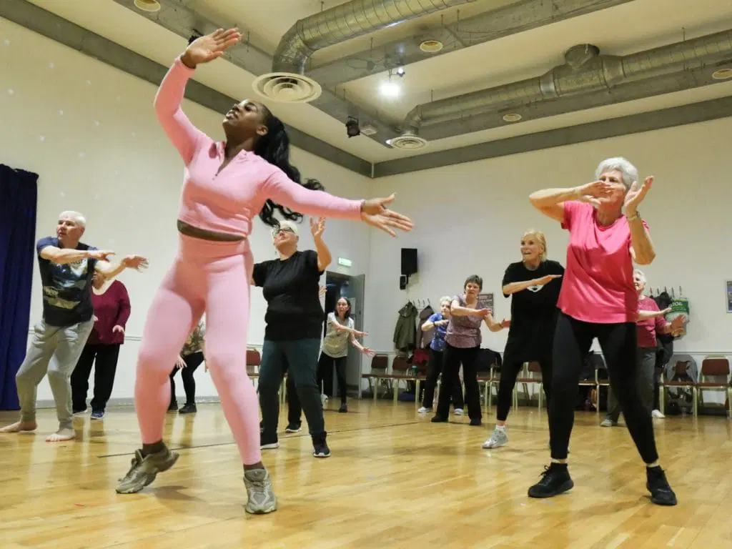 Social sharing card for Stockton’s £5 dance class puts beginners, access and community before perfection