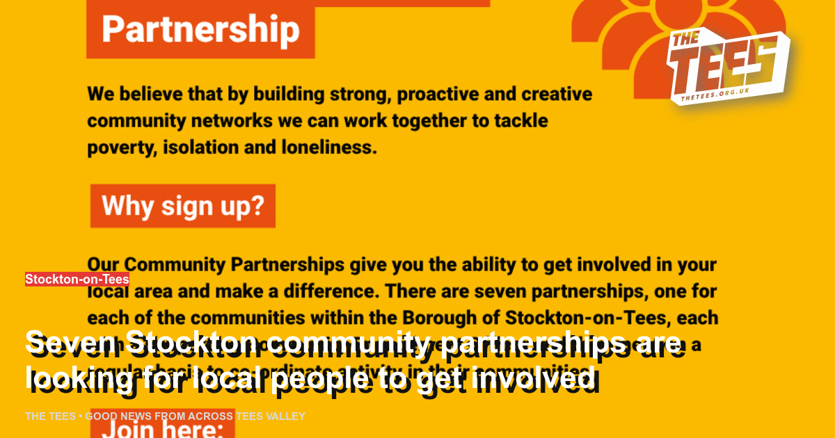 Social sharing card for Seven Stockton community partnerships are looking for local people to get involved
