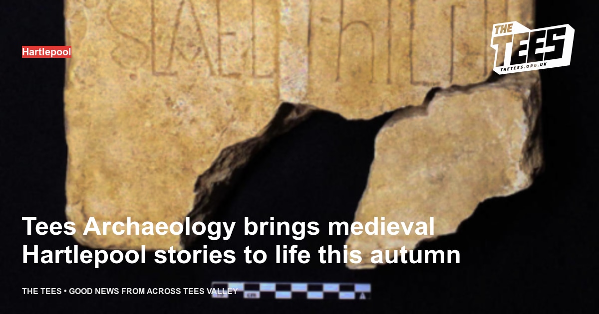 Social sharing card for Tees Archaeology brings medieval Hartlepool stories to life this autumn