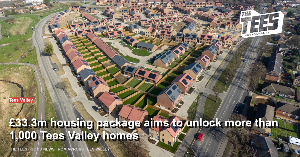 Social sharing card for £33.3m housing package aims to unlock more than 1,000 Tees Valley homes