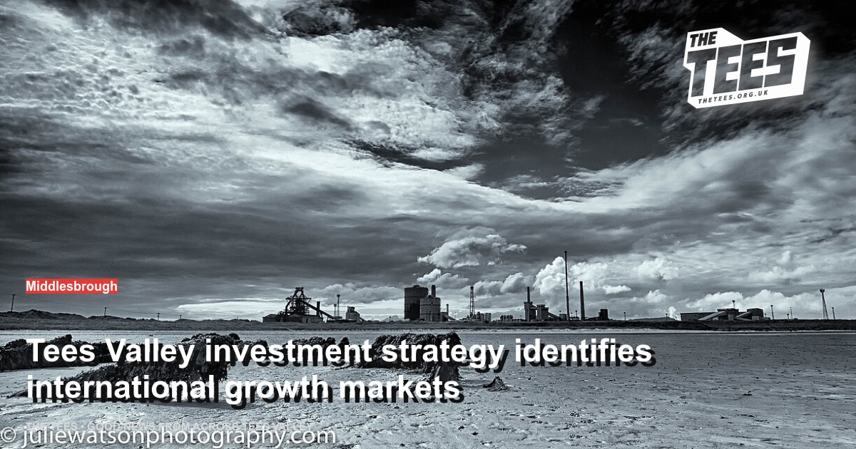 Social sharing card for Tees Valley investment strategy identifies international growth markets