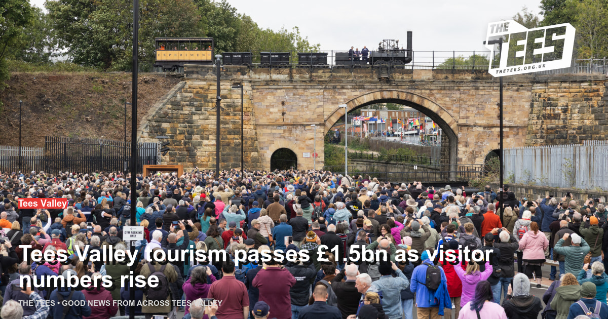 Social sharing card for Tees Valley tourism passes £1.5bn as visitor numbers rise