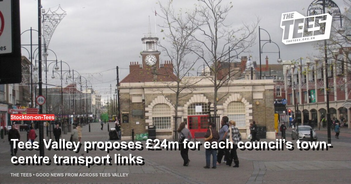 Social sharing card for Tees Valley proposes £24m for each council’s town-centre transport links