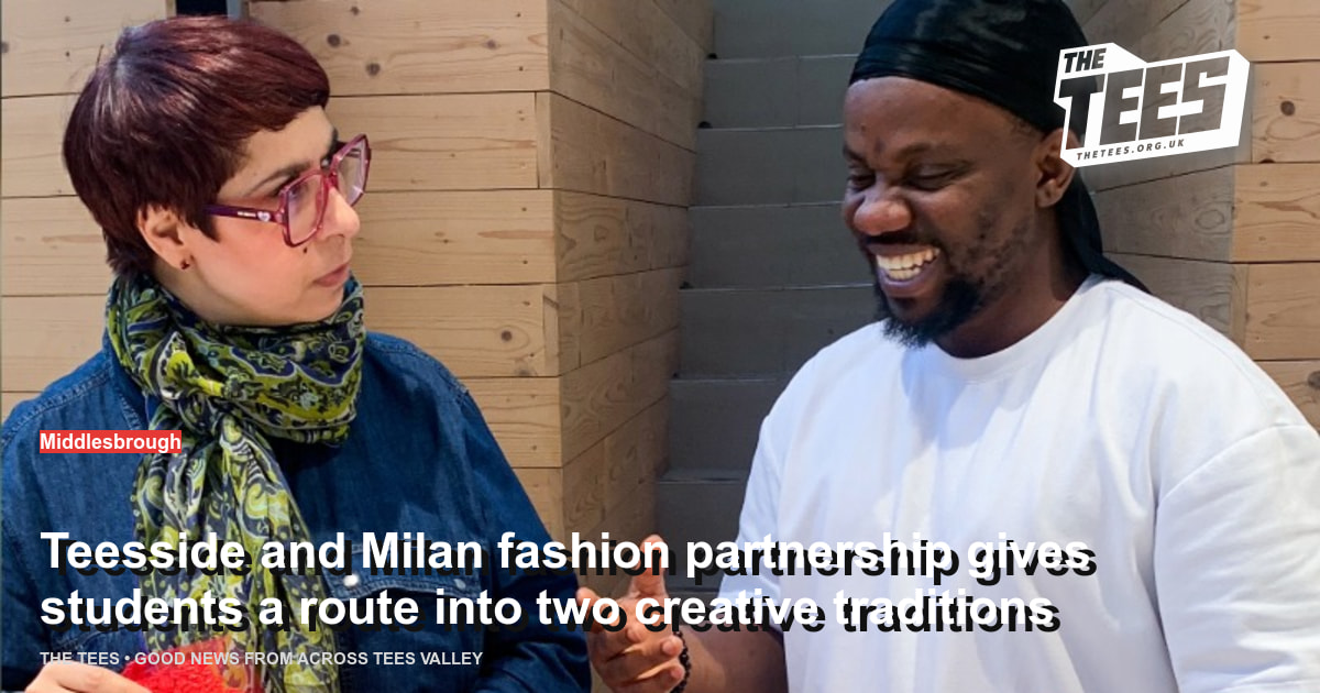 Social sharing card for Teesside and Milan fashion partnership gives students a route into two creative traditions
