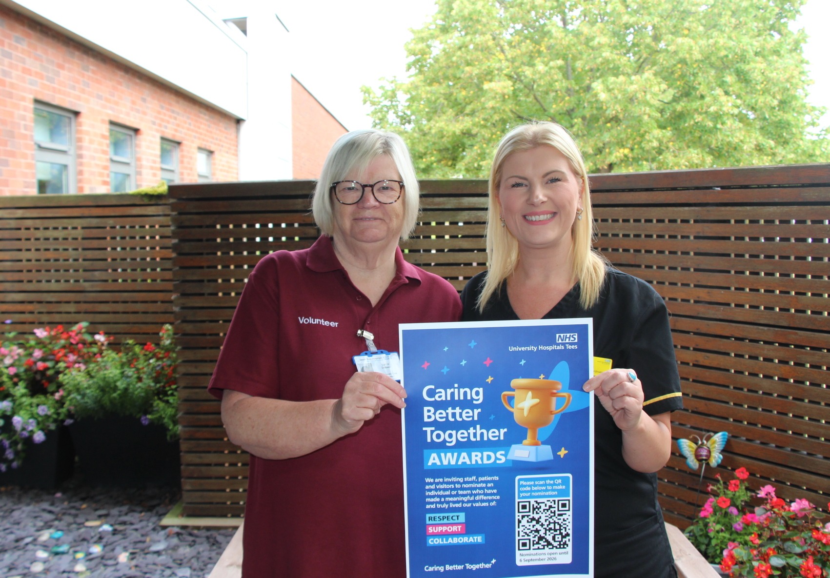 Social sharing card for Patients invited to nominate the people who make Teesside’s hospitals better