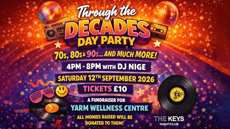 Social sharing card for Yarm day party turns 70s, 80s and 90s hits into fundraiser for local wellness centre
