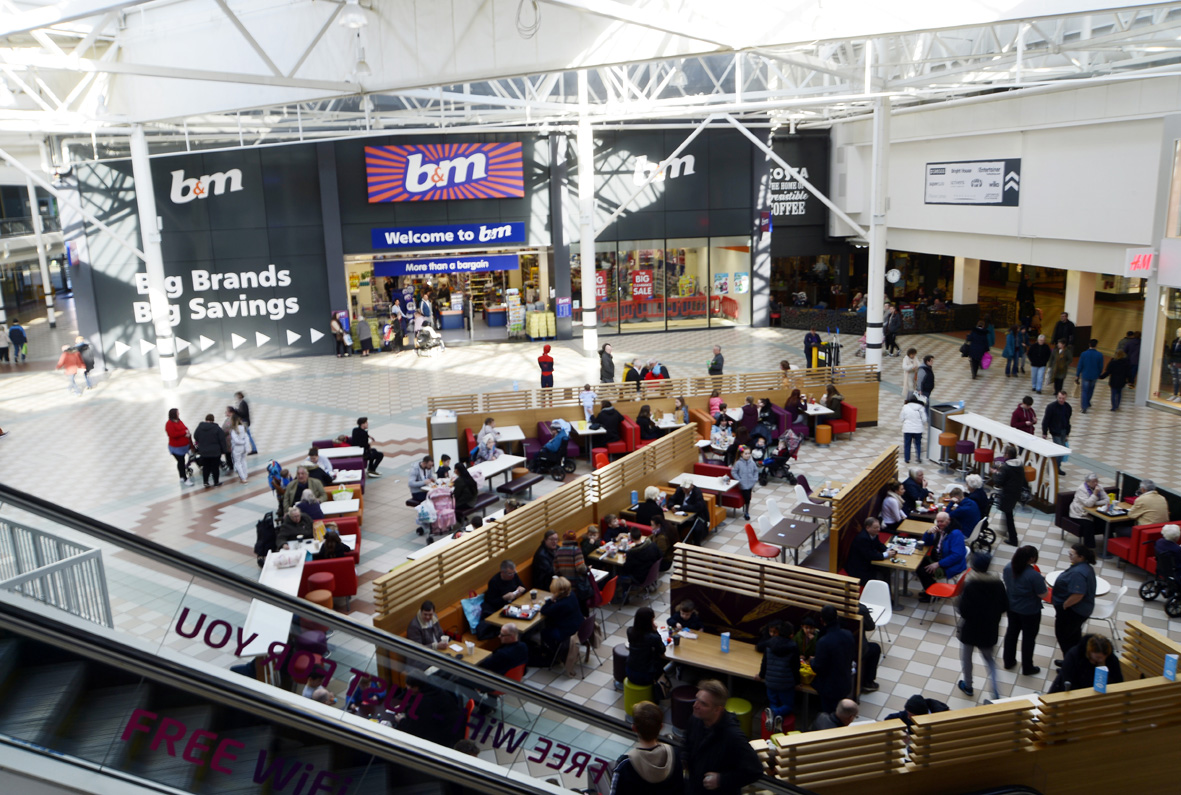 Middleton Grange Shopping Centre Hartlepool. February 2018