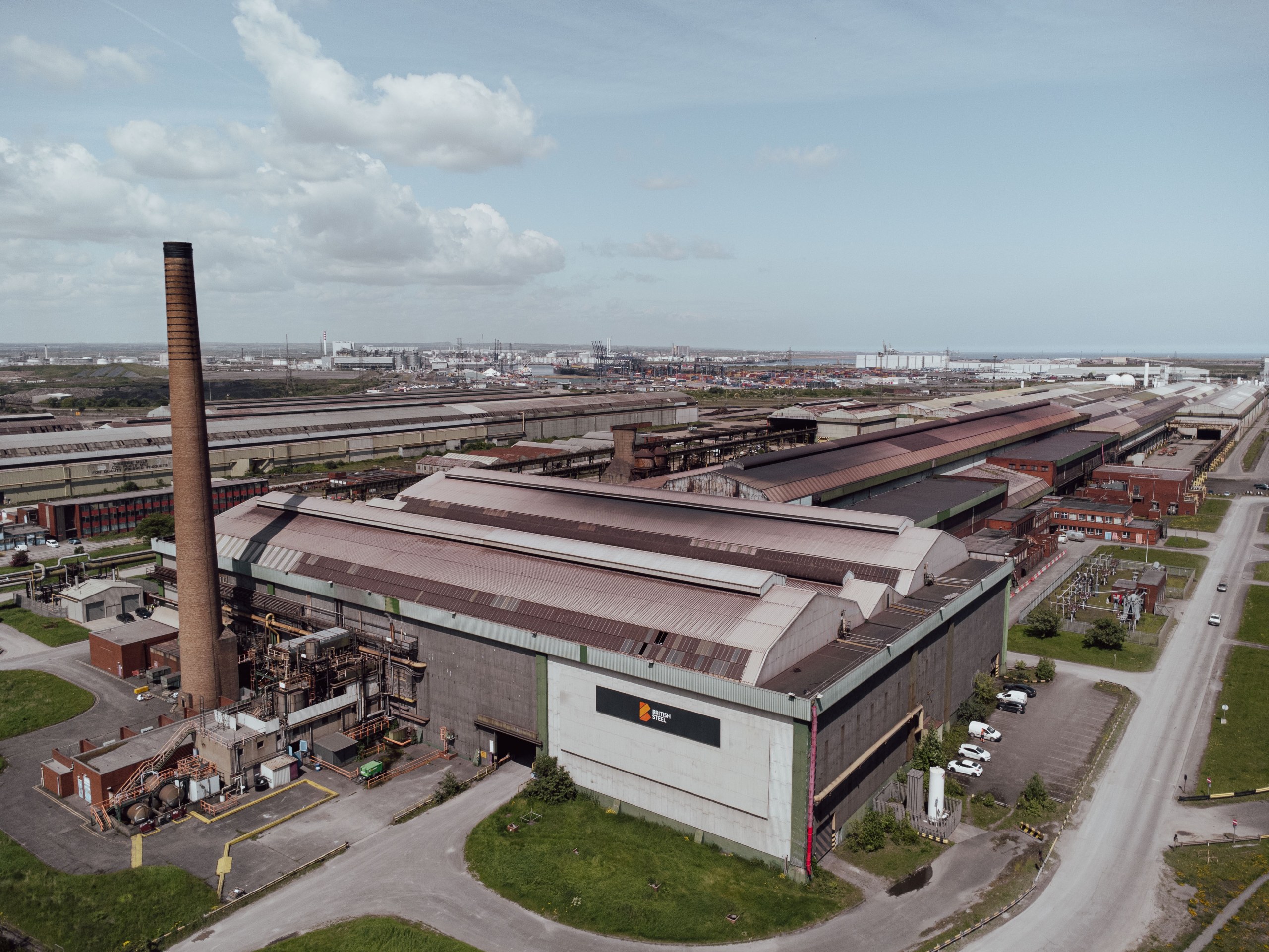 The British Steel rolling mill at Lackenby, Teesside.