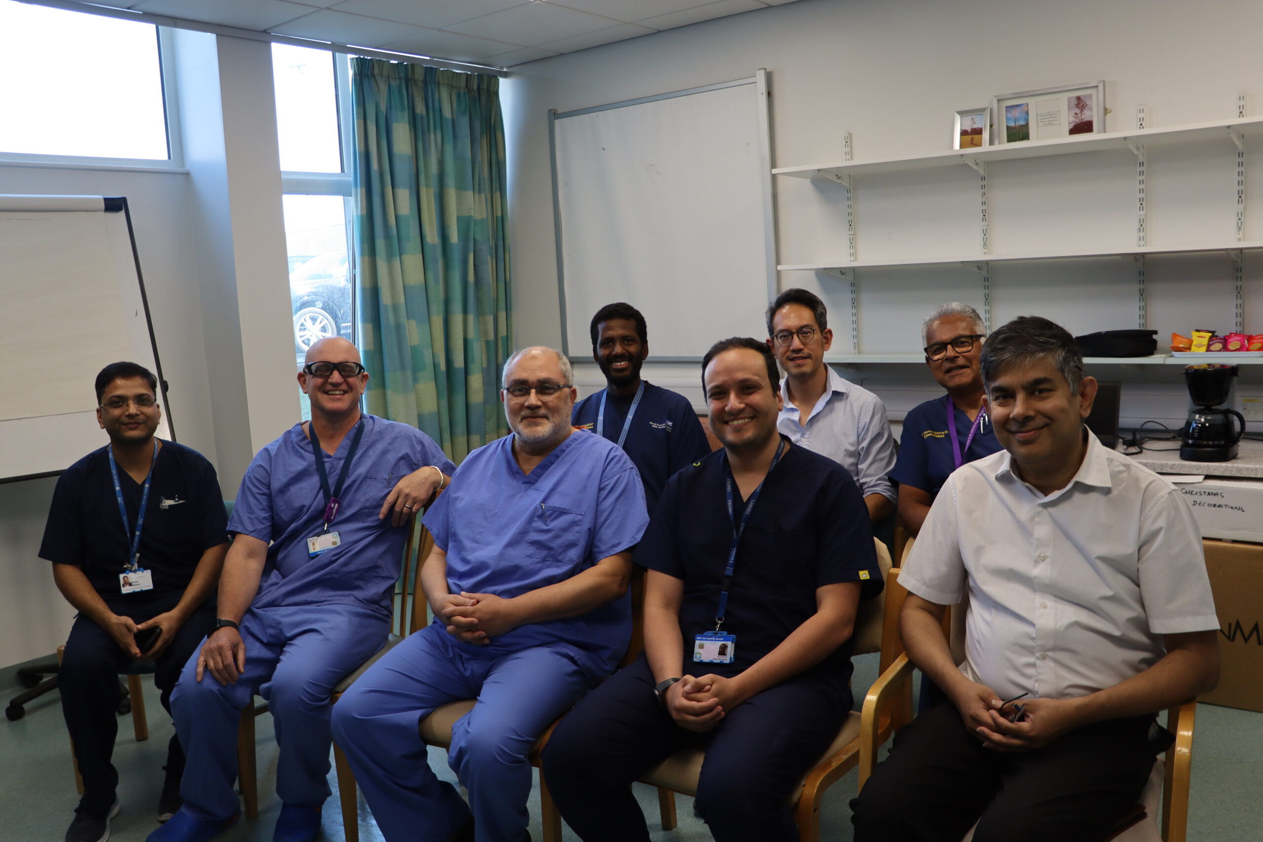 Professor Hassan Okasha with University Hospitals Tees clinicians during the specialist workshop